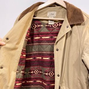 Vintage L.L. Bean Lined Trench Barn Coat